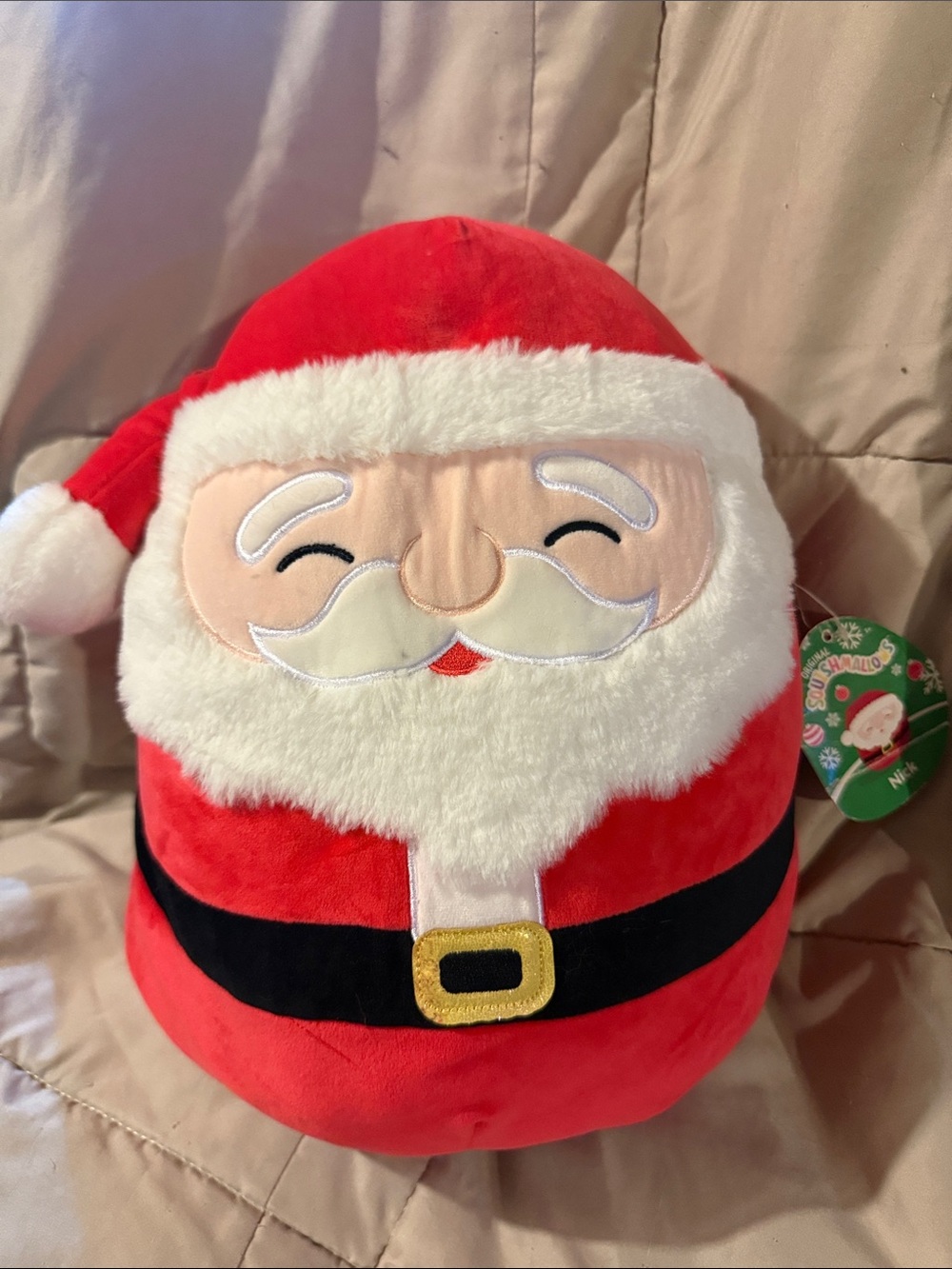Squishmallows Red and White Santa Plush Accent Pillow